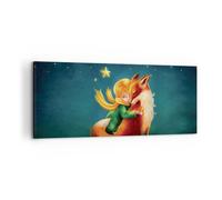 Cuadro Sobre Lienzo 100x40cm Cuadros Pared Pequeño Príncipe noviembre Wall Art