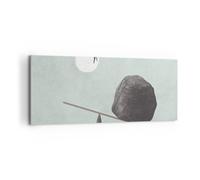 Cuadro Sobre Lienzo 100x40cm Cuadros Pared Piedra Palanca Física Wall Art Prints