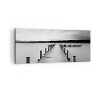 Cuadro Sobre Lienzo 100x40cm Cuadros Pared Puente Paz Agua Wall Art Prints Decor