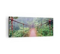 Cuadro Sobre Lienzo 100x40cm Cuadros Pared Puente Suspendido Costa Rica Wall Art