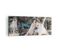 Cuadro Sobre Lienzo 100x40cm Cuadros Pared Recién casados Amor Paisajes Wall Art