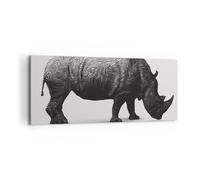 Cuadro Sobre Lienzo 100x40cm Cuadros Pared Rinoceronte animales áfrica safari