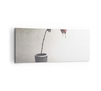 Cuadro Sobre Lienzo 100x40cm Cuadros Pared Símbolo Rosa Sufrimiento Wall Art