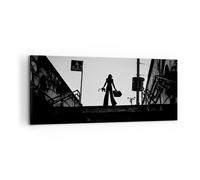Cuadro Sobre Lienzo 100x40cm Cuadros Pared Sombra Fotografía Escaleras Wall Art