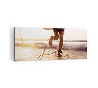 Cuadro Sobre Lienzo 100x40cm Cuadros Pared Surf Playa Alegría Wall Art Prints