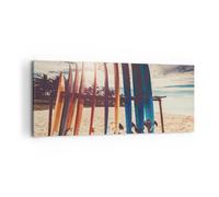 Cuadro Sobre Lienzo 100x40cm Cuadros Pared Surf Playa Tabla Wall Art Prints
