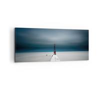 Cuadro Sobre Lienzo 100x40cm Cuadros Pared Torre Playa Cielo Wall Art Prints