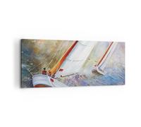 Cuadro Sobre Lienzo 100x40cm Cuadros Pared Velero Imagen Regata Wall Art Prints