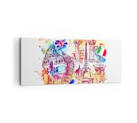 Cuadro Sobre Lienzo 100x40cm Cuadros Pared Viajes Europa historia castillo Art