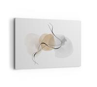Cuadro Sobre Lienzo 100x70cm Cuadros Pared Abstracto Minimalista Acuarela Art