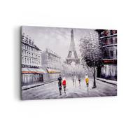 Cuadro Sobre Lienzo 100x70cm Cuadros Pared Arquitectura París Eiffle francia Art