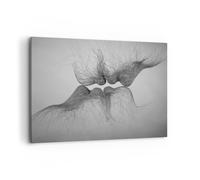 Cuadro Sobre Lienzo 100x70cm Cuadros Pared Beso Amor Pareja Wall Art Prints