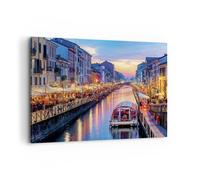 Cuadro Sobre Lienzo 100x70cm Cuadros Pared Canal Grande Tarde Wall Art Prints
