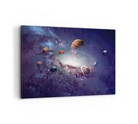 Cuadro Sobre Lienzo 100x70cm Cuadros Pared Cosmos Planetas Las Estrellas Art