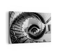 Cuadro Sobre Lienzo 100x70cm Cuadros Pared Escaleras Espiral Perspectiva Art