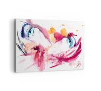Cuadro Sobre Lienzo 100x70cm Cuadros Pared femenino flor verano luna de miel Art