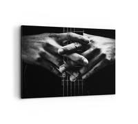 Cuadro Sobre Lienzo 100x70cm Cuadros Pared Guitarra Músico Música Wall Art