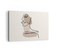 Cuadro Sobre Lienzo 100x70cm Cuadros Pared Línea Arte Boho Wall Art Prints Decor