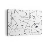 Cuadro Sobre Lienzo 100x70cm Cuadros Pared Línea Nada Patrón Wall Art Prints