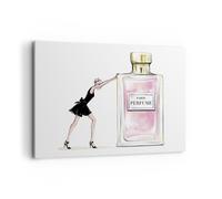 Cuadro Sobre Lienzo 100x70cm Cuadros Pared Moda Mujer Perfumes Wall Art Prints