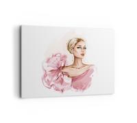 Cuadro Sobre Lienzo 100x70cm Cuadros Pared Mujer Artista Moda Wall Art Prints
