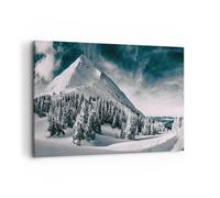 Cuadro Sobre Lienzo 100x70cm Cuadros Pared oscuro cielo montaña Wall Art Prints