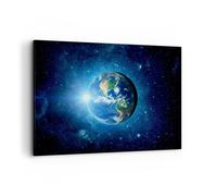 Lienzos decorativos 100x70cm Cuadro Sobre Lienzo Moderno Tierra universo estrellas galaxia Grande Dormitorio Cocina Cuadros Pared Imágenes Cuadros Decoracion Salon Wall Art Prints Decor AA100x70-2943
