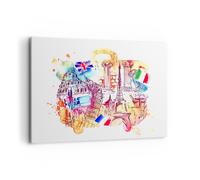 Cuadro Sobre Lienzo 100x70cm Cuadros Pared Viajes Europa historia castillo Art