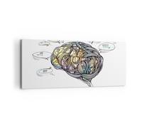 Cuadro Sobre Lienzo 120x50cm Cuadros Cerebro educación experimento ilustración