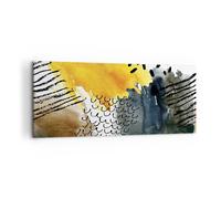 Cuadro Sobre Lienzo 120x50cm Cuadros Pared Abstracción Patrones Manchas Wall Art