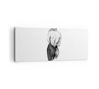 Cuadro Sobre Lienzo 120x50cm Cuadros Pared Acuarela Mujer Desnudez Wall Art