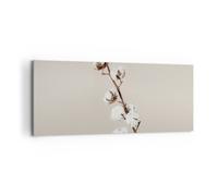Cuadro Sobre Lienzo 120x50cm Cuadros Pared Algodón Ramita Boho Wall Art Prints
