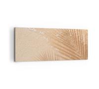 Cuadro Sobre Lienzo 120x50cm Cuadros Pared Arena Sombra Hojas Wall Art Prints