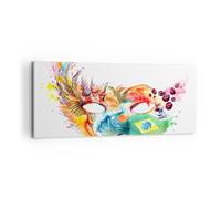 Cuadro Sobre Lienzo 120x50cm Cuadros Pared bandera Carnaval Brasil Wall Art