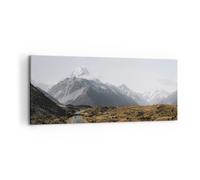Cuadro Sobre Lienzo 120x50cm Cuadros Pared Camino Montaña Cumbres Wall Art