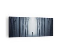 Cuadro Sobre Lienzo 120x50cm Cuadros Pared Carácter Bosque Soledad Wall Art