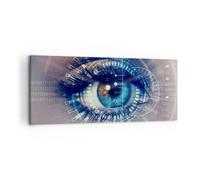 Cuadro Sobre Lienzo 120x50cm Cuadros Pared ciberespacio datos digital Wall Art