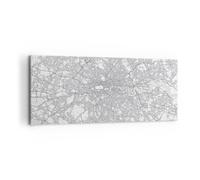 Cuadro Sobre Lienzo 120x50cm Cuadros Pared Ciudad Mapa Londres Wall Art Prints