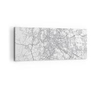 Cuadro Sobre Lienzo 120x50cm Cuadros Pared Ciudad Mapa Roma Wall Art Prints