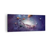 Cuadro Sobre Lienzo 120x50cm Cuadros Pared Cosmos Planetas Las Estrellas Art