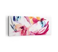 Cuadro Sobre Lienzo 120x50cm Cuadros Pared femenino flor verano luna de miel Art