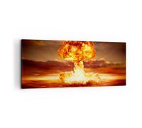 Cuadro Sobre Lienzo 120x50cm Cuadros Pared Guerra bomba nuclear seta apocalipsis