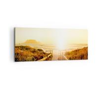 Cuadro Sobre Lienzo 120x50cm Cuadros Pared la salida del sol onda isla océano