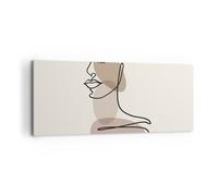 Cuadro Sobre Lienzo 120x50cm Cuadros Pared Línea Arte Boho Wall Art Prints Decor