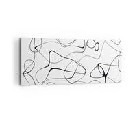 Cuadro Sobre Lienzo 120x50cm Cuadros Pared Línea Nada Patrón Wall Art Prints