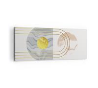 Cuadro Sobre Lienzo 120x50cm Cuadros Pared moderno dorado abstracto Wall Art