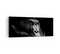 Cuadro Sobre Lienzo 120x50cm Cuadros Pared Mono Gorila Retrato Wall Art Prints