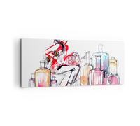 Cuadro Sobre Lienzo 120x50cm Cuadros Pared Mujer bolsas viajes turismo Wall Art