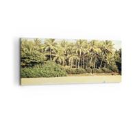 Cuadro Sobre Lienzo 120x50cm Cuadros Pared Naturaleza Playa Palmeras Wall Art