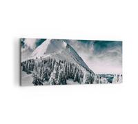 Cuadro Sobre Lienzo 120x50cm Cuadros Pared oscuro cielo montaña Wall Art Prints